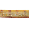 Sanskriti Vintage Sari Border Hand Beaded Zardozi 1 YD Trim Red & Yellow Lace