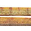 Sanskriti Vintage Sari Border Hand Beaded Zardozi 1 YD Trim Red & Yellow Lace