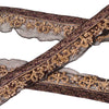Sanskriti Vintage Craft Trims 1YD Saree Border Brown Hand Beaded Zardozi Lace