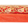 Sanskriti Vintage Red Embroidered Saree Border Trim 1YD Craft Lace 2.7"W Silk