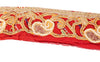 Sanskriti Vintage Red Embroidered Saree Border Trim 1YD Craft Lace 2.7"W Silk