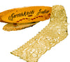 Sanskriti Vintage Craft Trims 1YD Saree Border Golden Hand Beaded Zardozi Lace
