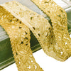 Sanskriti Vintage Craft Trims 1YD Saree Border Golden Hand Beaded Zardozi Lace