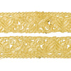 Sanskriti Vintage Craft Trims 1YD Saree Border Golden Hand Beaded Zardozi Lace