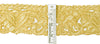 Sanskriti Vintage Craft Trims 1YD Saree Border Golden Hand Beaded Zardozi Lace