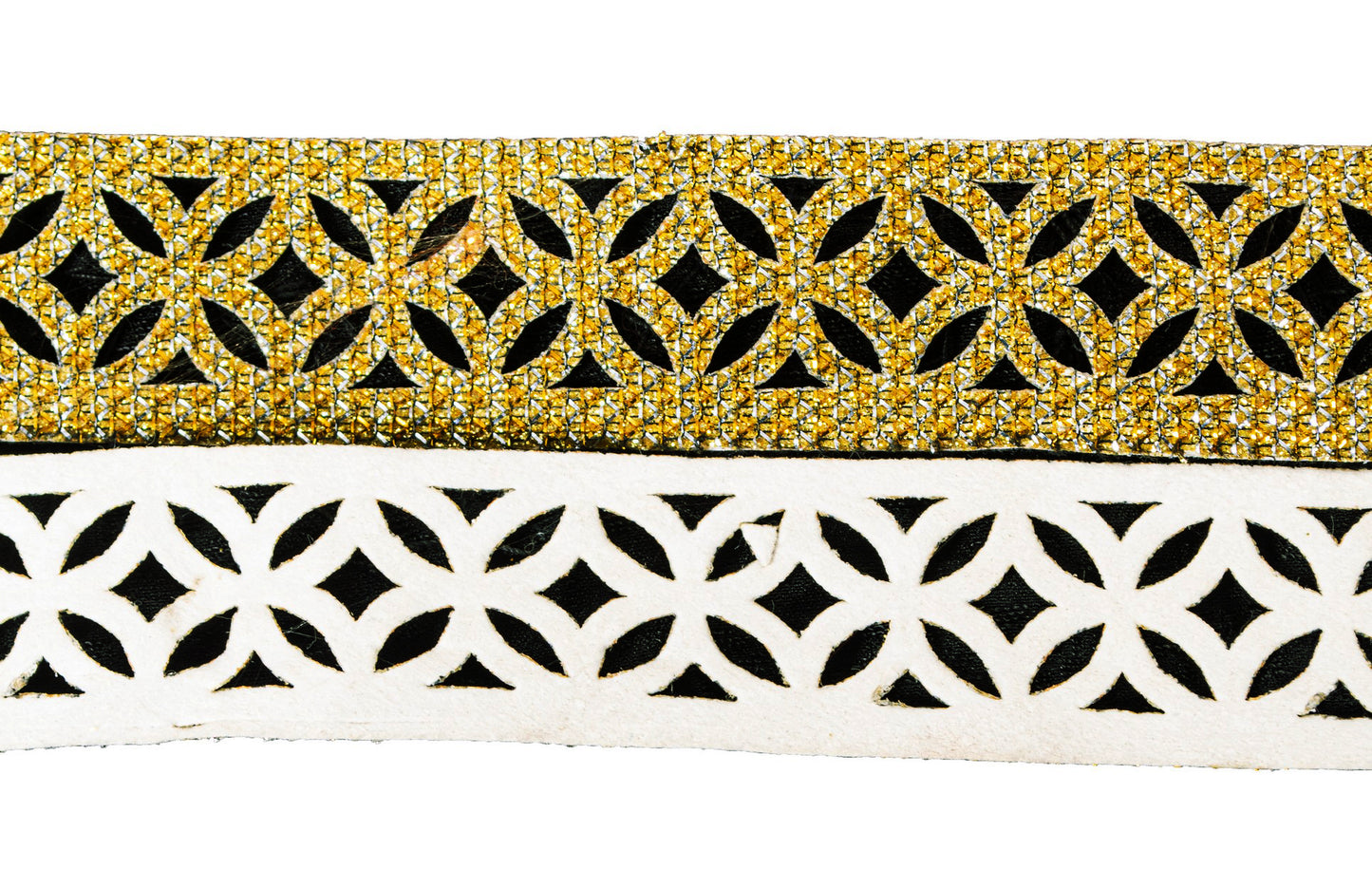 Sanskriti Vintage Craft Trims 1YD Saree Border Yellow Thread Woven Pesting Lace