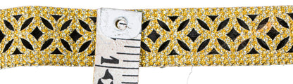 Sanskriti Vintage Craft Trims 1YD Saree Border Yellow Thread Woven Pesting Lace