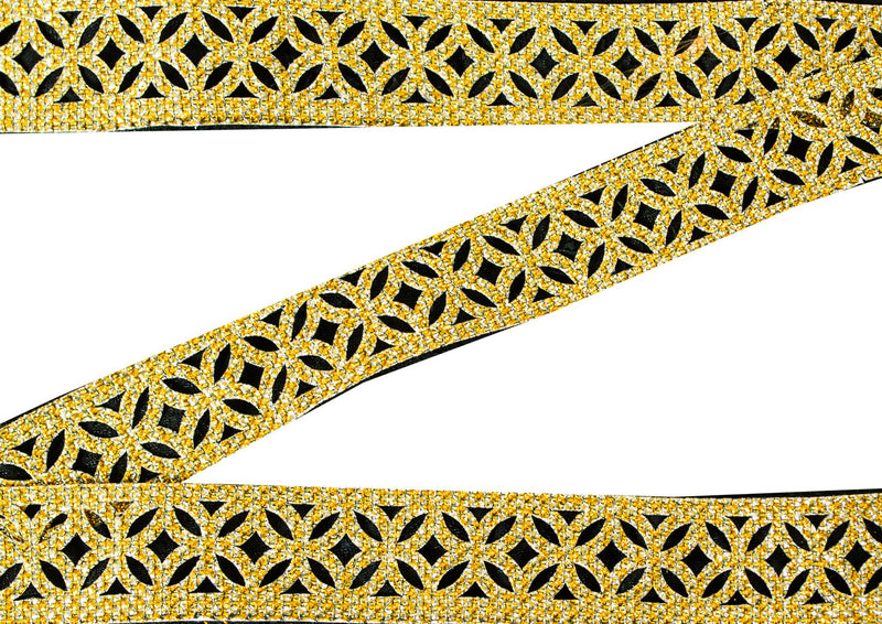 Sanskriti Vintage Craft Trims 1YD Saree Border Yellow Thread Woven Pesting Lace