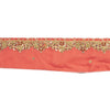 Sanskriti Vintage Pink Silk 1 YD Sari Border Craft Trim Hand Embroidered Zardozi