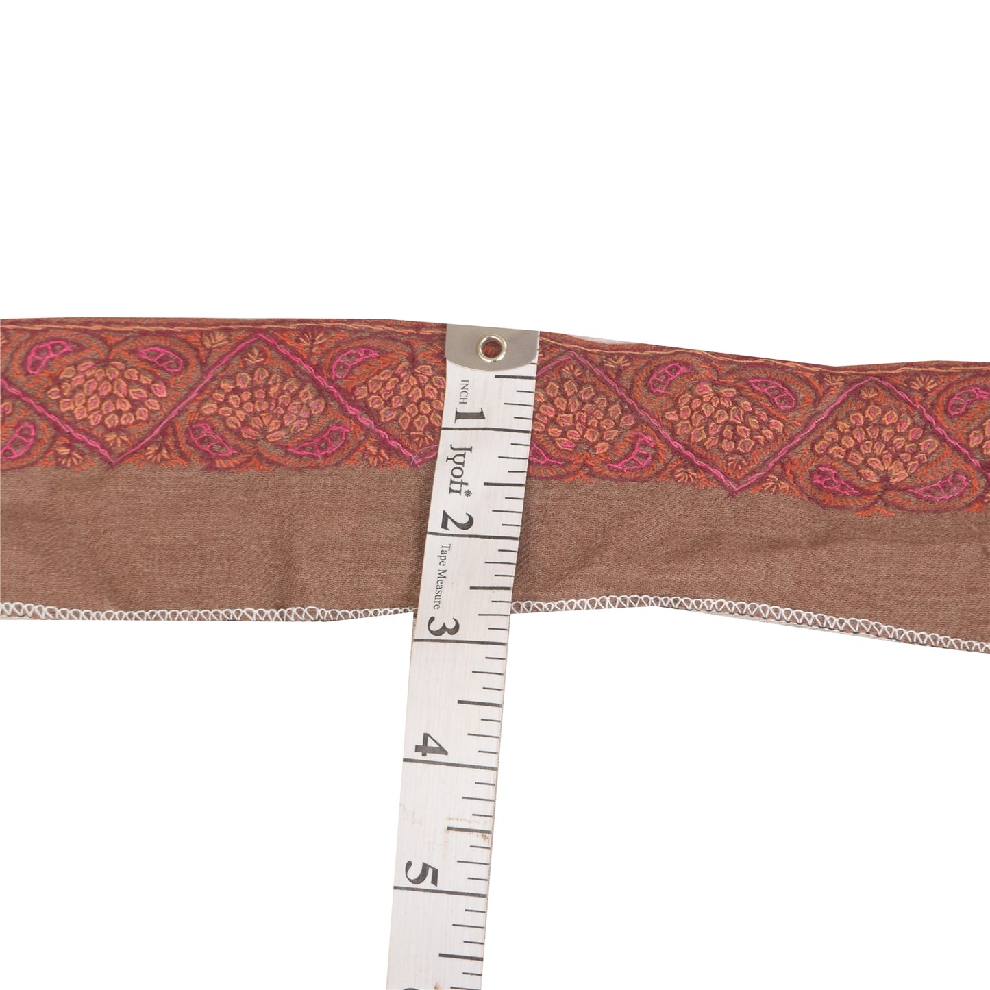 SANSKRITI VINTAGE SARI BORDER HAND BEADED CRAFT TRIMS LACE 4W ZARI FLORAL GREEN