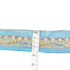 Sanskriti Vintage Sari Border Hand Beaded Zardozi Lace 1.5W Ribbon Zari Blue
