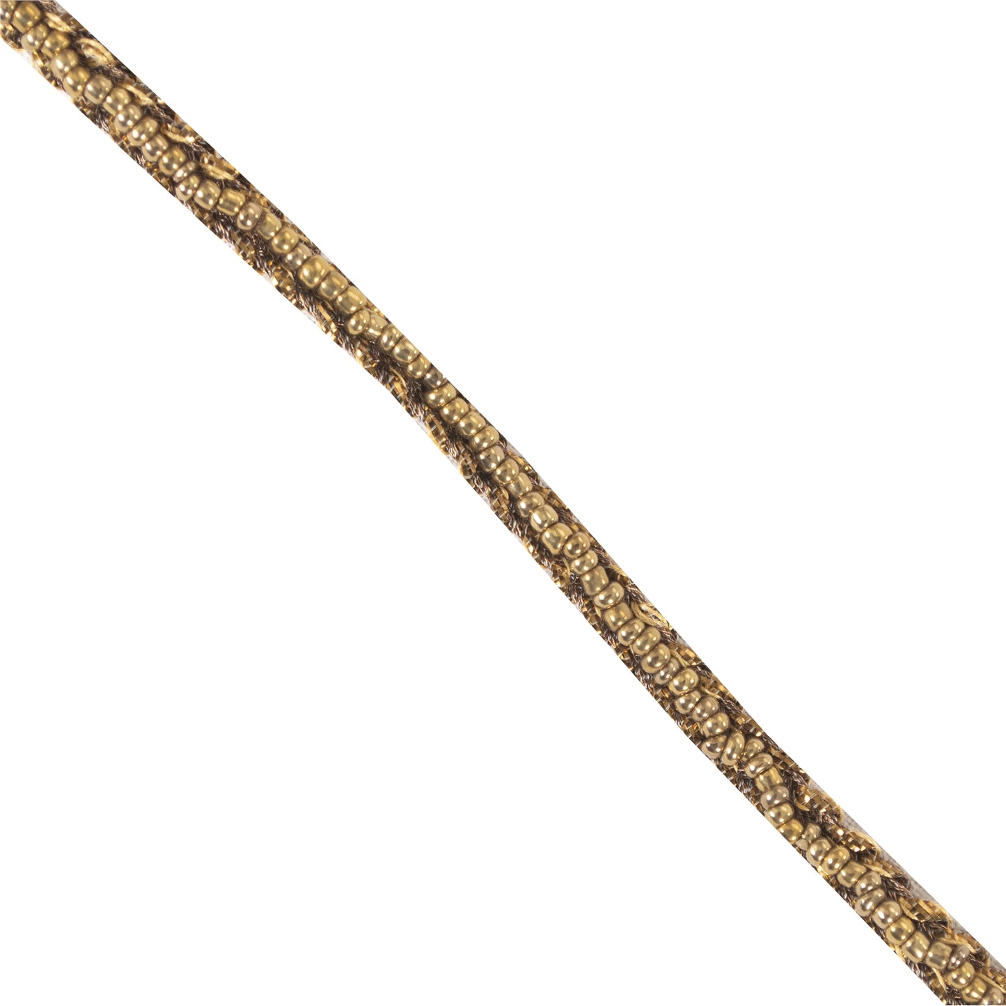 Sanskriti Vintage 1 YD Sari Border Hand Beaded Peach Trim 3.5W Zari Sewing Lace