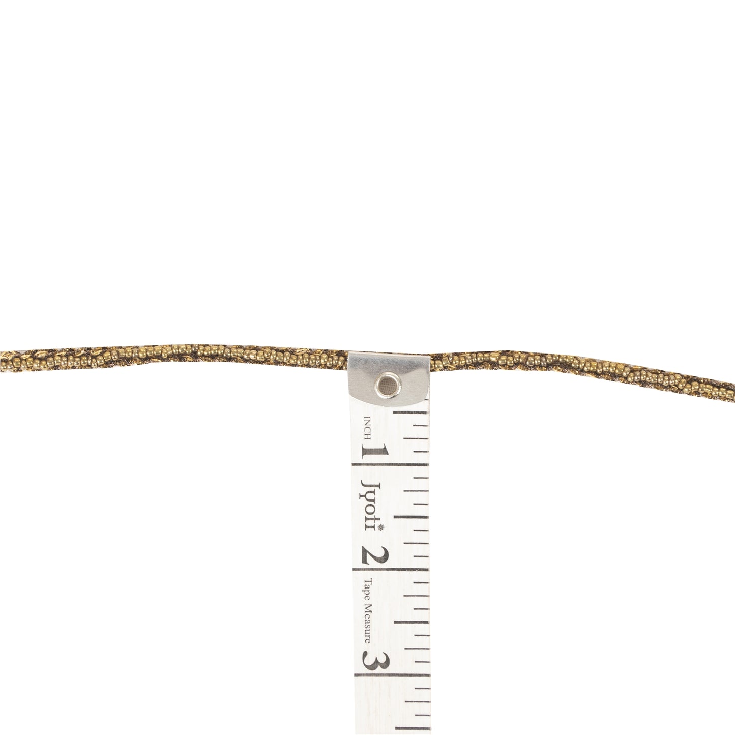 Sanskriti Vintage 1 YD Sari Border Hand Beaded Peach Trim 3.5W Zari Sewing Lace