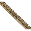 Sanskriti New Border Embroidered Craft Lace 1 YD Ribbon Golden & Green Ribbon