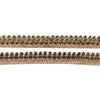Sanskriti New Border Embroidered Craft Lace 1 YD Ribbon Golden & Green Ribbon