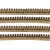 Sanskriti New Border Embroidered Craft Lace 1 YD Ribbon Golden & Green Ribbon