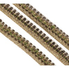 Sanskriti New Border Embroidered Craft Lace 1 YD Ribbon Golden & Green Ribbon