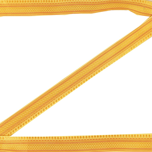 Sanskriti Vintage Border 1YD Trims Woven Work 1W Cream Ribbon Floral Decor Lace