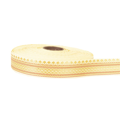 Sanskriti Vintage 1 YD Sari Border Floral Woven Trim Sewing Craft Yellow Lace