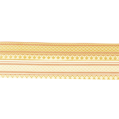 Sanskriti Vintage 1 YD Sari Border Floral Woven Trim Sewing Craft Yellow Lace