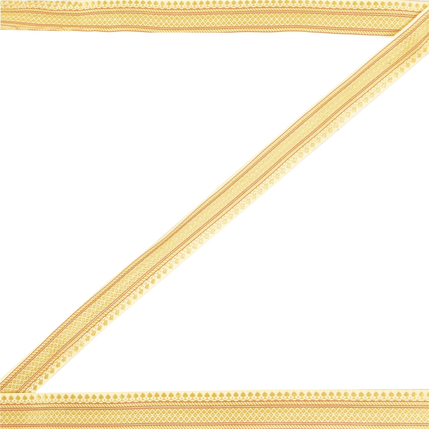 Sanskriti Vintage 1 YD Sari Border Floral Woven Trim Sewing Craft Yellow Lace