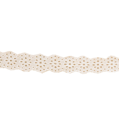 Sanskriti Vintage Border Embroidered 1 Yard Trims Lace 1.5W Ribbon Floral White