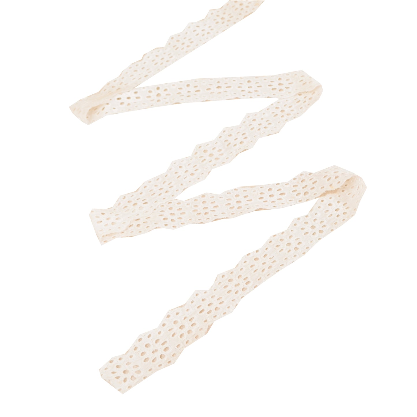 Sanskriti Vintage Border Embroidered 1 Yard Trims Lace 1.5W Ribbon Floral White