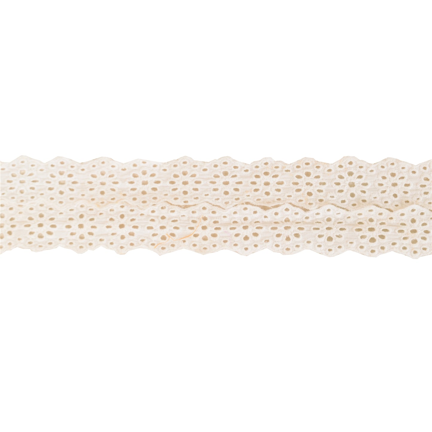 Sanskriti Vintage Border Embroidered 1 Yard Trims Lace 1.5W Ribbon Floral White