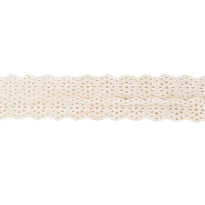 Sanskriti Vintage Border Embroidered 1 Yard Trims Lace 1.5W Ribbon Floral White