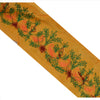 Sanskriti Vintage Sari Border Embroidered 1Yd Indian Trim Sewing Saffron Lace