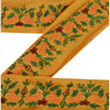 Sanskriti Vintage Sari Border Embroidered 1Yd Indian Trim Sewing Saffron Lace