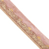 Sanskriti Vintage Sari Border Hand Beaded Dabka 1YD Trims 1"W Pink Ribbon Lace