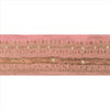 Sanskriti Vintage Sari Border Hand Beaded 1 Yd Indian Trim Sewing Peach Lace
