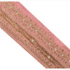 Sanskriti Vintage Sari Border Hand Beaded 1 Yd Indian Trim Sewing Peach Lace