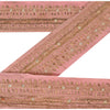 Sanskriti Vintage Sari Border Hand Beaded 1 Yd Indian Trim Sewing Peach Lace
