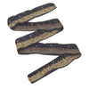 Sanskriti Vintage Sari Border Hand Beaded Zari Craft 1YD Trims 1.5"W Blue Ribbon