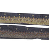 Sanskriti Vintage Sari Border Hand Beaded Zari Craft 1YD Trims 1.5"W Blue Ribbon