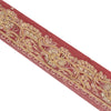 Sanskriti Vintage Sari Border Hand Beaded Craft 1 Yd Sewing Dark Red Trims Lace