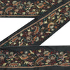Sanskriti Vintage Sari Border Hand Beaded Craft 1 Yd Sewing Black Trims Lace