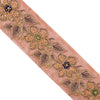 Sanskriti Vintage Sari/Saree Border Hand Beaded Sequins 1 YD Trim Pink 4W Lace