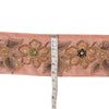 Sanskriti Vintage Sari/Saree Border Hand Beaded Sequins 1 YD Trim Pink 4W Lace
