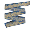 Sanskriti Vintage Saree Border Embroidered Zari Craft 1 YD Trims 3.3W Blue Lace