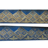 Sanskriti Vintage Saree Border Embroidered Zari Craft 1 YD Trims 3.3W Blue Lace
