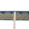 Sanskriti Vintage Saree Border Embroidered Zari Craft 1 YD Trims 3.3W Blue Lace