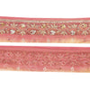 Sanskriti Vintage Saree Border Hand Beaded Gota Patti 1YD Trims 1.5W Maroon Lace