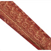 Sanskriti Vintage Bandhani Sari Border Hand Beaded 1 Yd Trim Ribbon Maroon Lace