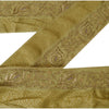Sanskriti Vintage Sari Border Hand Embroidered Woven 1 Yd Trim Sewing Green Lace