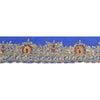 Sanskriti Vintage Sari Border Hand Beaded Craft 1Yd Sewing Royal Blue Trims Lace