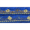 Sanskriti Vintage Sari Border Handbeaded 1 Yd Indian Trim Sewing Blue Lace