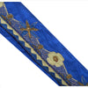 Sanskriti Vintage Sari Border Handbeaded 1 Yd Indian Trim Sewing Blue Lace